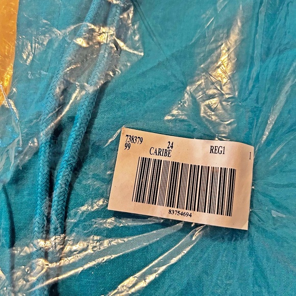 NEW PHOTOS! CAPRIS, STRETCH LINEN, CARIBE BLUE, SIZE 24, FRONT ZIPPER, POCKETS, - Picture 16 of 16